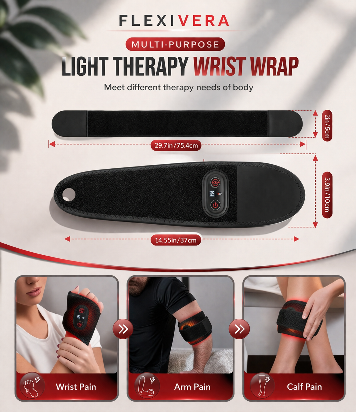 TheraWrap™ Red Light Therapy Wrap – Targeted Pain Relief in Minutes